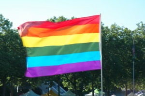 Rainbow flag.